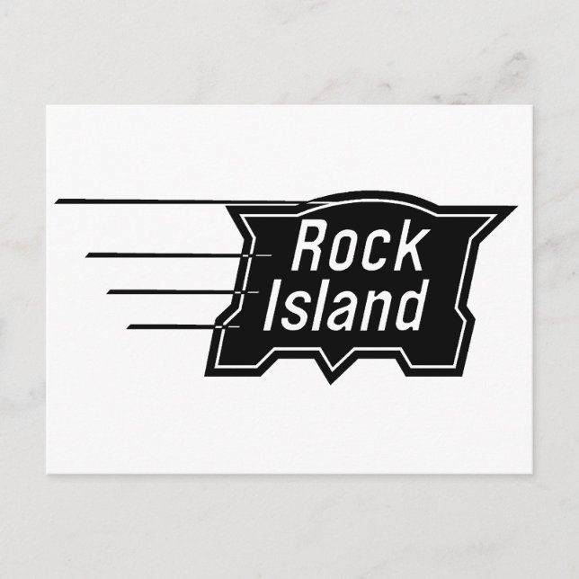 Postkarte für Rock Island Railspeed-Logo (Vorderseite)