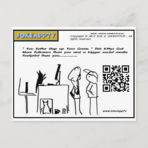 Postkarte für Social Media-Cartoon