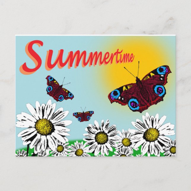 Postkarte für Sommerzeit (Vorderseite)