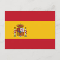Postkarte für spanische Flagge