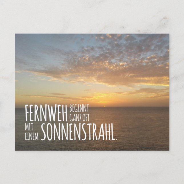 Postkarte für Träumer & Weltenbummler (Vorderseite)