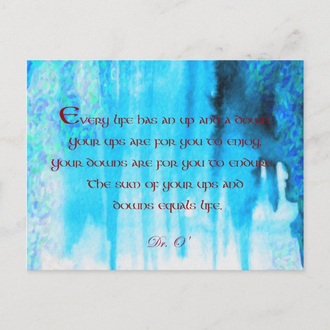 Postkarte für Ups und Downs (Vorderseite)