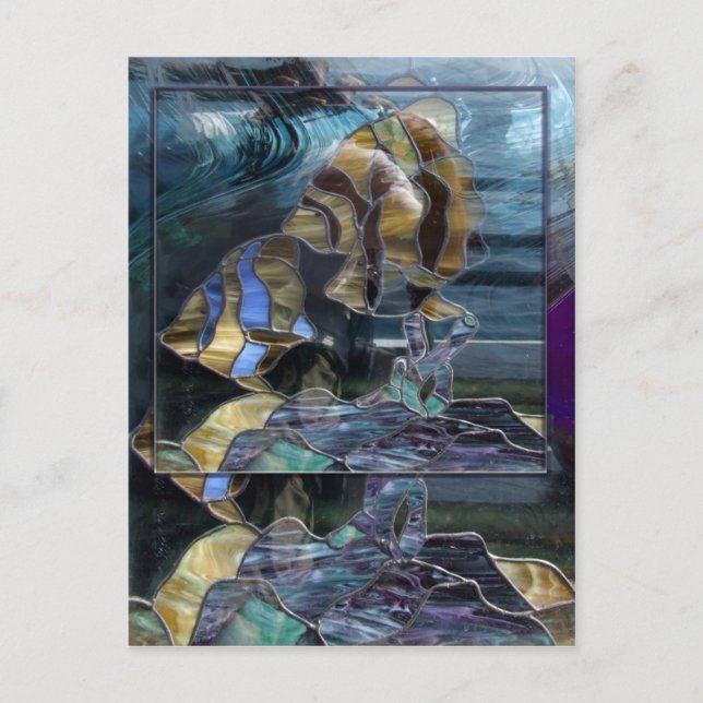 Postkarte für verkettete Glasfische (Vorderseite)