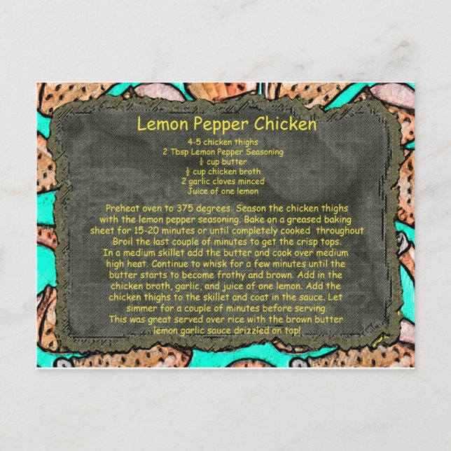 Postkarte für Zitronenpfeffer (Vorderseite)