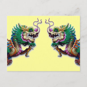 Postkarte für zwei Drachen