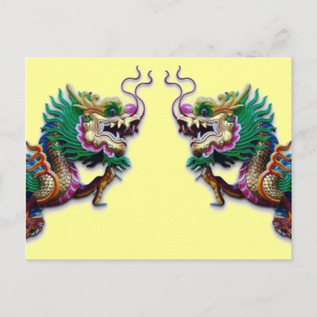Postkarte für zwei Drachen (Vorderseite)