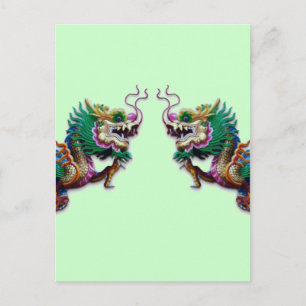 Postkarte für zwei Drachen