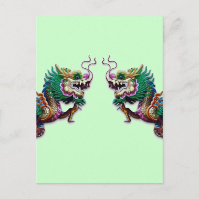 Postkarte für zwei Drachen (Vorderseite)