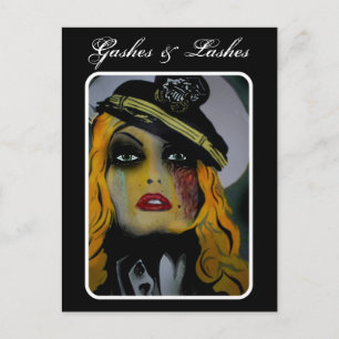 Postkarte "Gashes & Lashes"