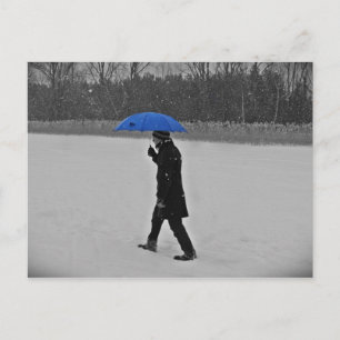 Postkarte - gegen den Schnee