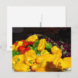Postkarte - Gelbe Paprikaschoten