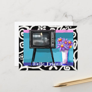 Postkarte - Gemälde aus dem Whimsical Retro TV