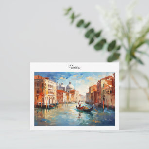 Postkarte gemalt Venedig, Italien