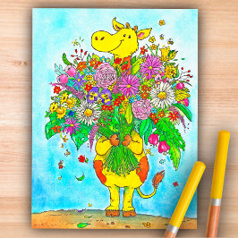 Postkarte Giraffe