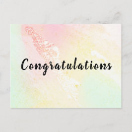 Postkarte Glückwünsche Aquarelle Pastel