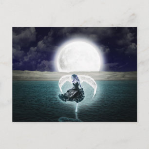 Postkarte "Goth Moon Engel"