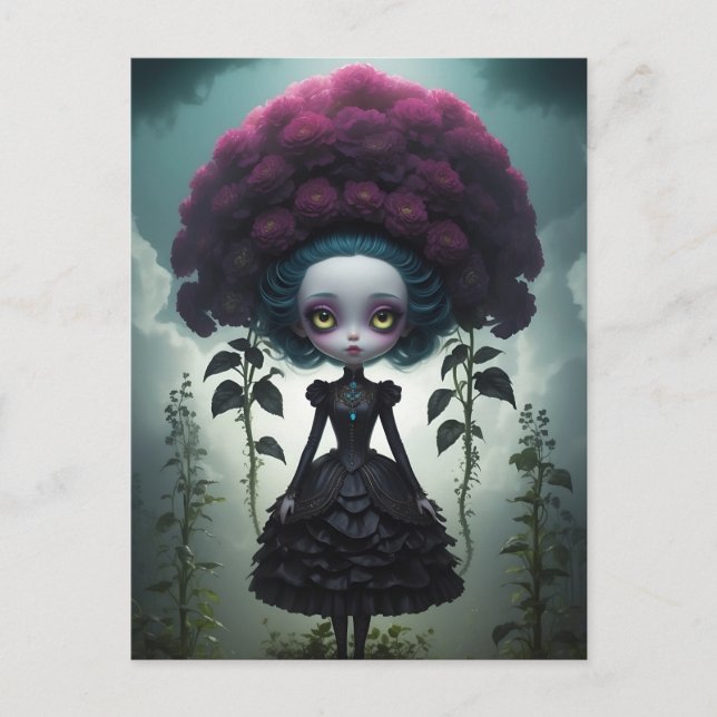 Postkarte - Gothic Flowers (Vorderseite)