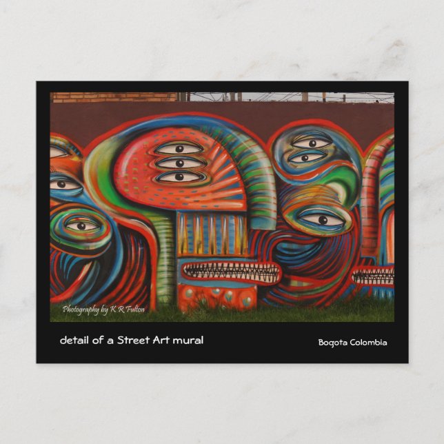 Postkarte: Graffiti Eyes Postkarte (Vorderseite)