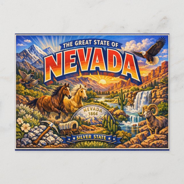 Postkarte Gruß aus Nevada  (Vorderseite)