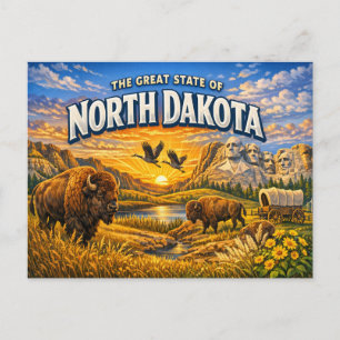 Postkarte Grüße aus North Dakota