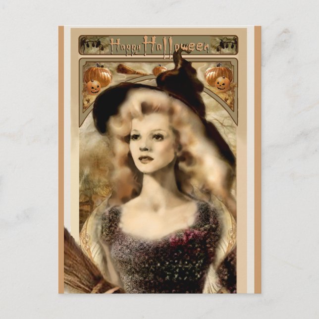 Postkarte "Happy Halloween" (Vorderseite)