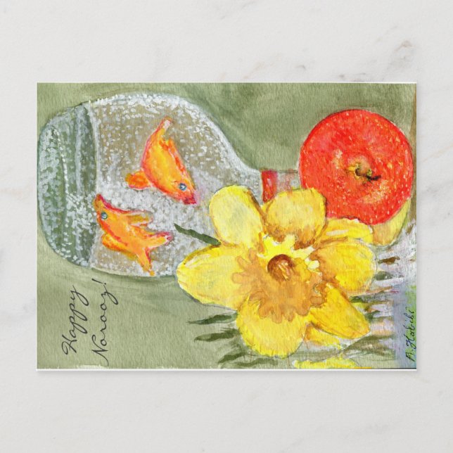 Postkarte "Happy Norooz" (Nowrooz Mobarak) (Vorderseite)
