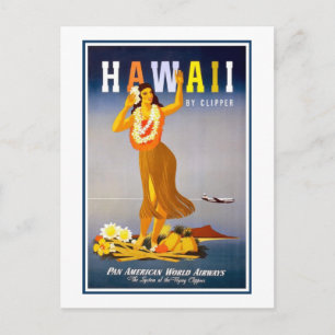Postkarte-Hawaii Vintage Postkarte
