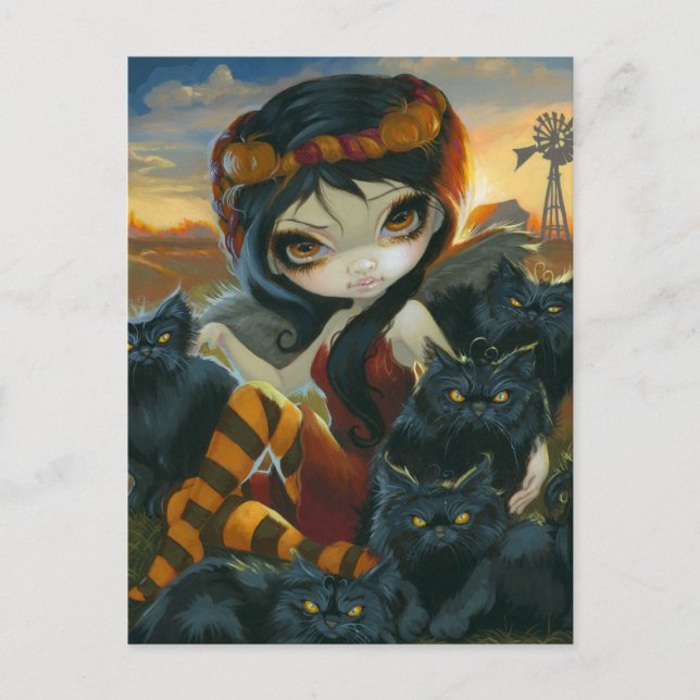 Postkarte "Herbst-Kätzchen" (Vorderseite)