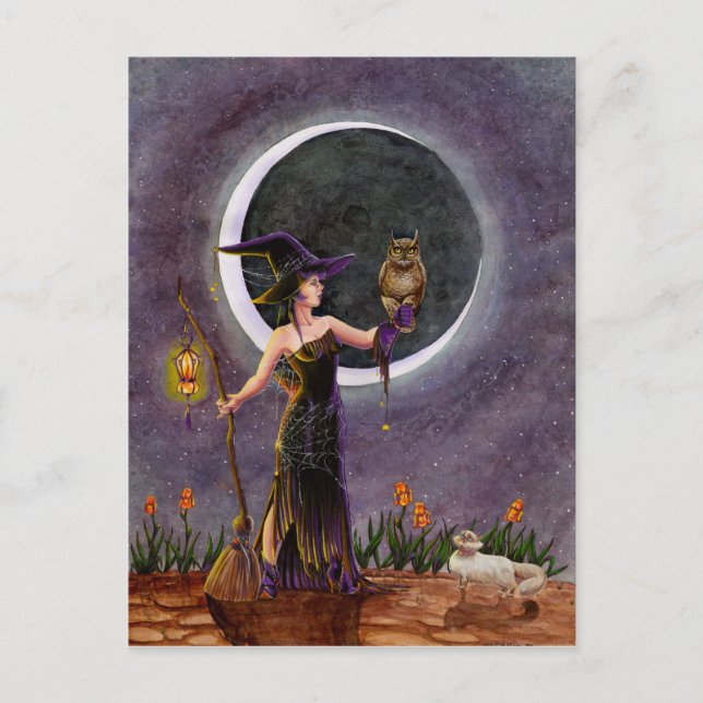 Postkarte "Hester and the Owl" (Vorderseite)