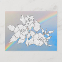 Postkarte - Hibiskus Blume zu Farbe