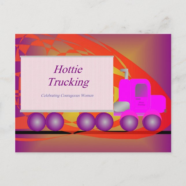 Postkarte - Hottie Trucking (Vorderseite)