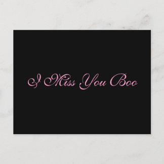 Postkarte "I Miss You Boo"
