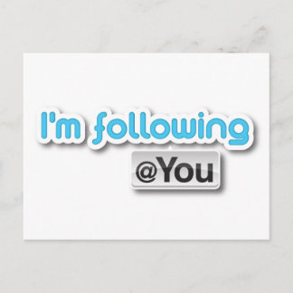 Postkarte "Ich folge @you"