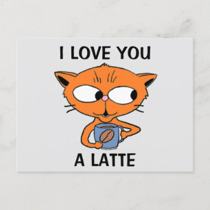 Postkarte - ICH LIEBE DICH SO SEHR Coffee Pun Humo