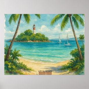 Postkarte Îlet du Gosier – Guadeloupe Poster