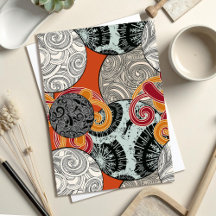 Postkarte im japanischen Stil mit Kugeln und Wirbe