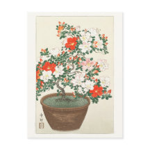 POSTKARTE: JAPANISCHE KUNST: OHARA KOSON: AZALEAS