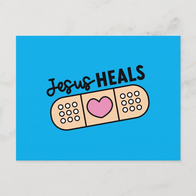 Postkarte Jesus heilt - Jesus heals (Vorderseite)