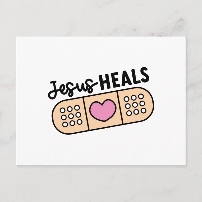 Postkarte Jesus heilt - Jesus heals (Vorderseite)