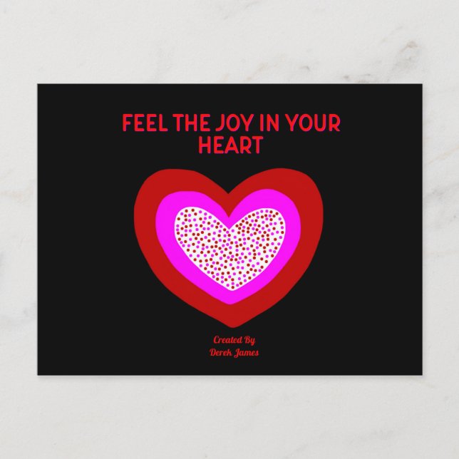 Postkarte "Joyful Herz" (Vorderseite)