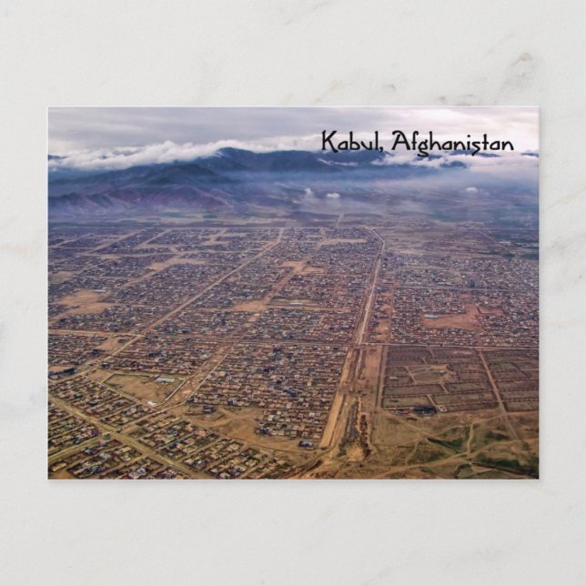 Postkarte:  Kabul von oben Postkarte (Vorderseite)