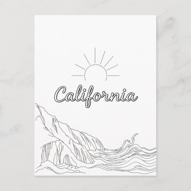 Postkarte Kalifornien (Vorderseite)