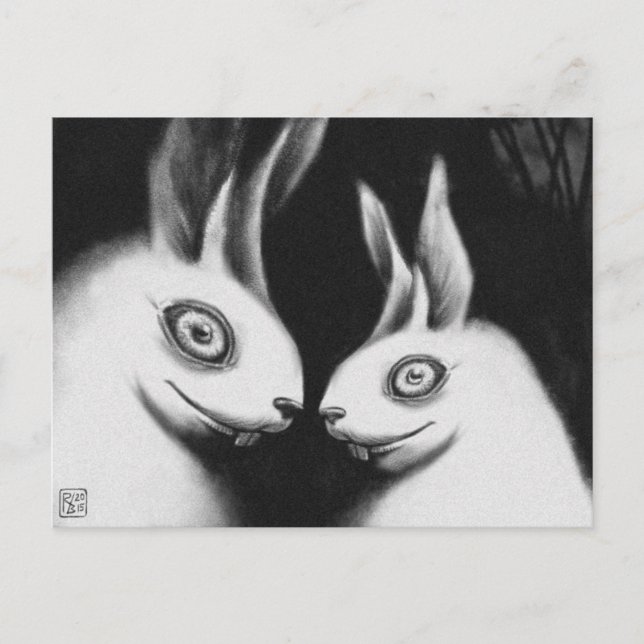 Postkarte "Kaninchen" (Vorderseite)