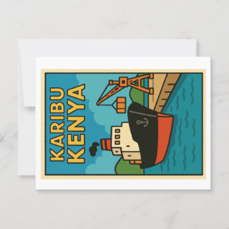 Postkarte - Karibu Kenya