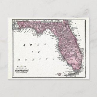 Postkarte:  Karte von Florida, 1921