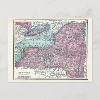 Postkarte: Karte von New York, 1921