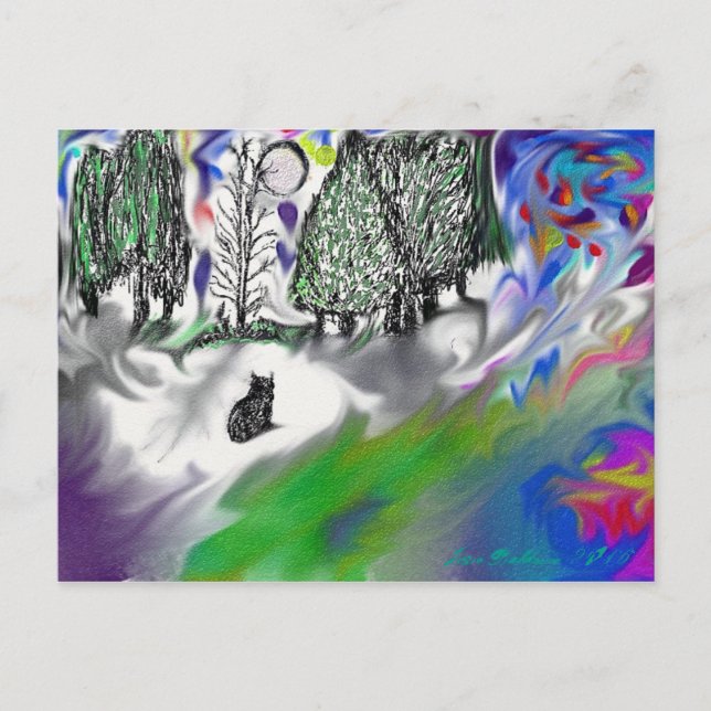 Postkarte "Katzen Farben" (Vorderseite)