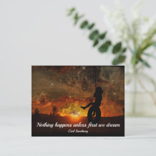 Postkarte "Kind in Reifenschwung"