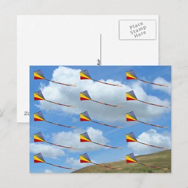 Postkarte - Kites in Formation (Vorne/Hinten)