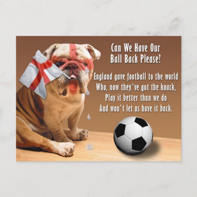 Postkarte - Können wir unsere Ball Ba... -Gestalte (Vorderseite)